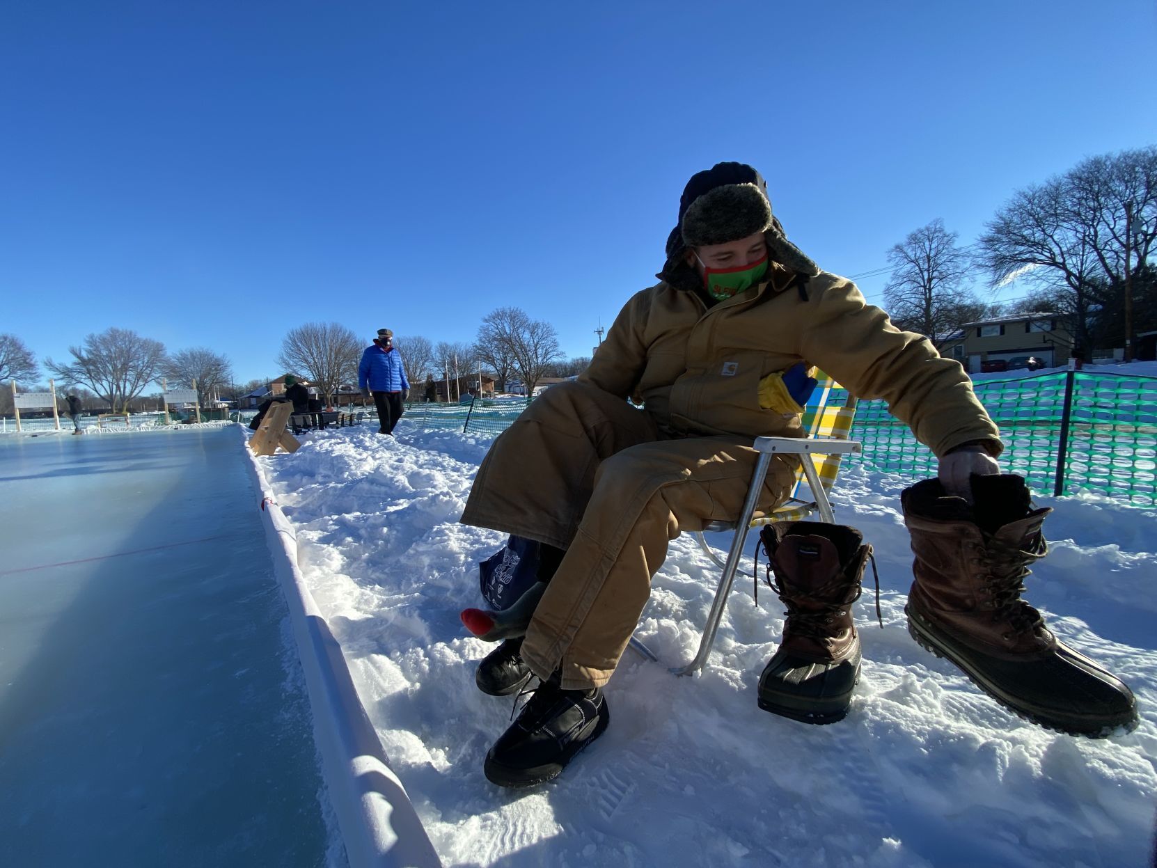 Outdoor Curling in Monona